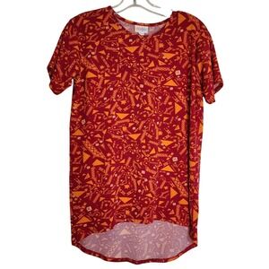 LuLaRoe M IRMA loose multicolored mid-length sleeve high-low tunic